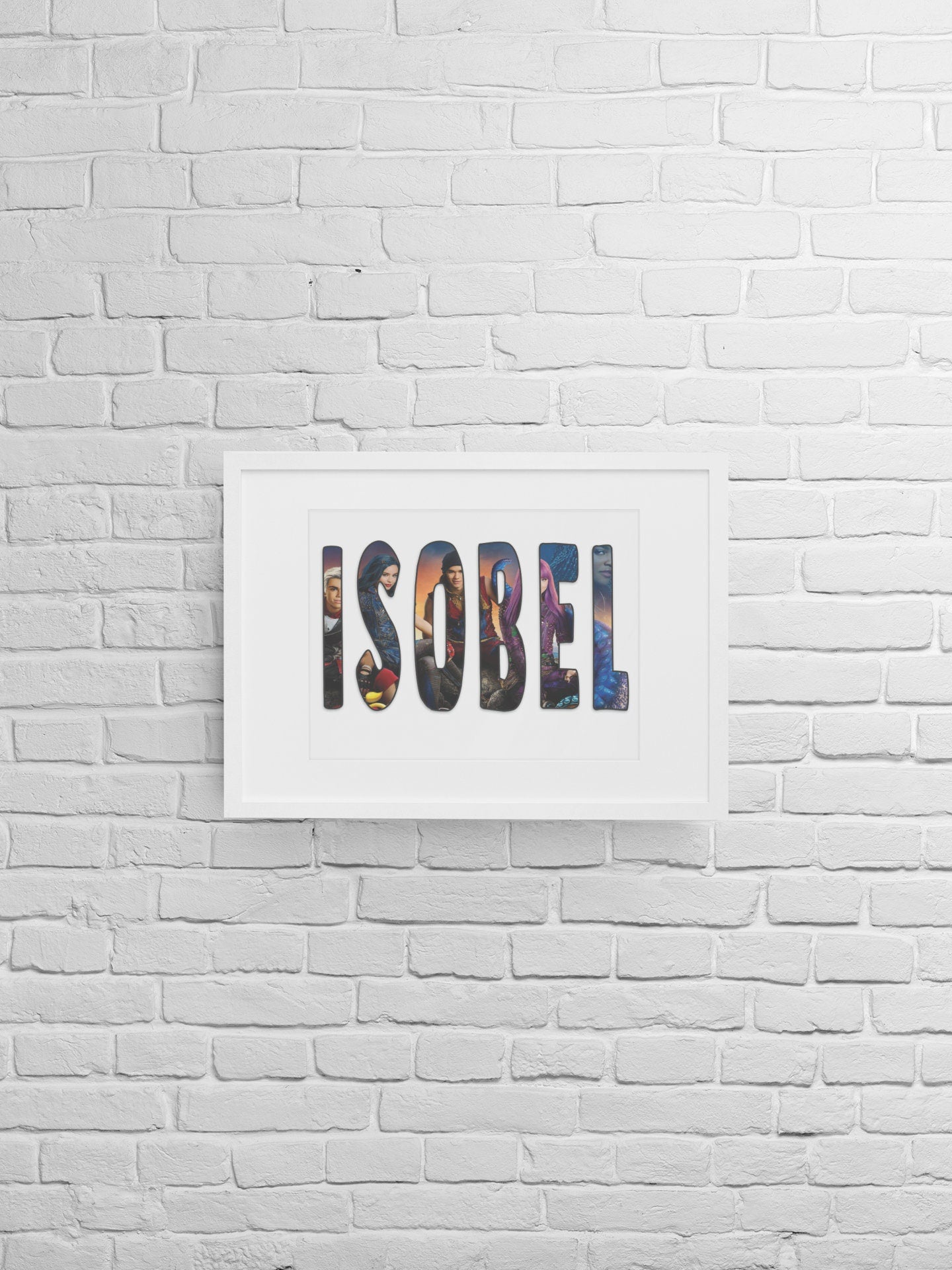 Personalised Descendants Name Print: Themed Bedroom Wall Art - wall art print by Sarah's Embroidery