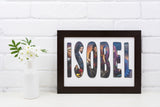 Personalised Descendants Name Print: Themed Bedroom Wall Art - wall art print by Sarah's Embroidery