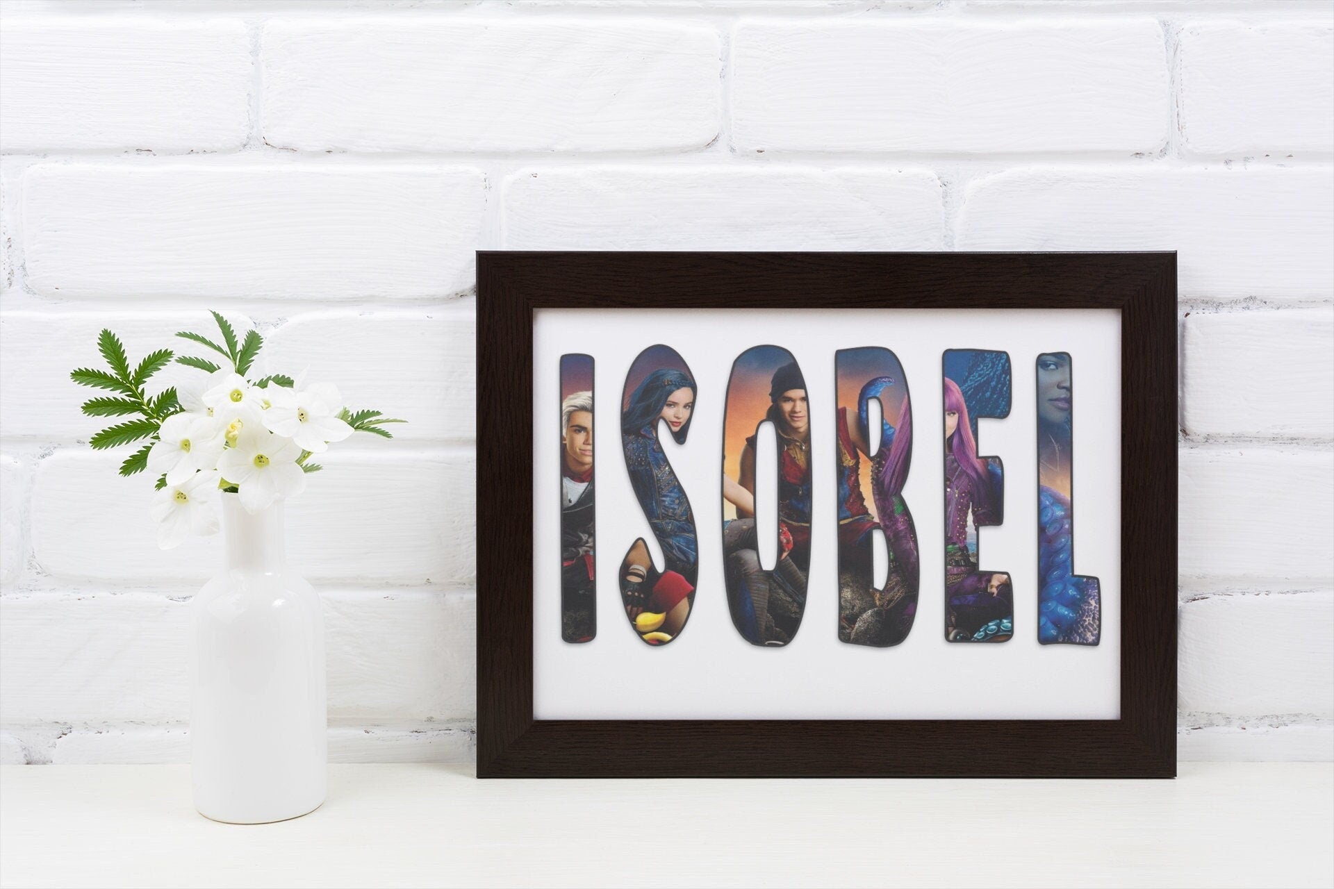 Personalised Descendants Name Print: Themed Bedroom Wall Art - wall art print by Sarah's Embroidery