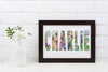 Personalised Super Mario Name Print: Custom Bedroom Wall Art - wall art print by Sarah's Embroidery