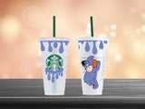Eeyore Starbucks Venti Cup: Winnie the Pooh Custom Cold Cup - cold cup by Sarah's Embroidery