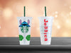 Stitch, lilo and stitch Disney Starbucks cold cup - cold cup by Sarah's Embroidery