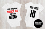 Sunderland Football Baby Vest, Born to Support, Baby Gift - baby bodysuit by Sarah's Embroidery