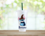Stitch Harry Potter Disney inspired Custom Personalised Starbucks cold cup tumbler. - cold cup by Sarah's Embroidery