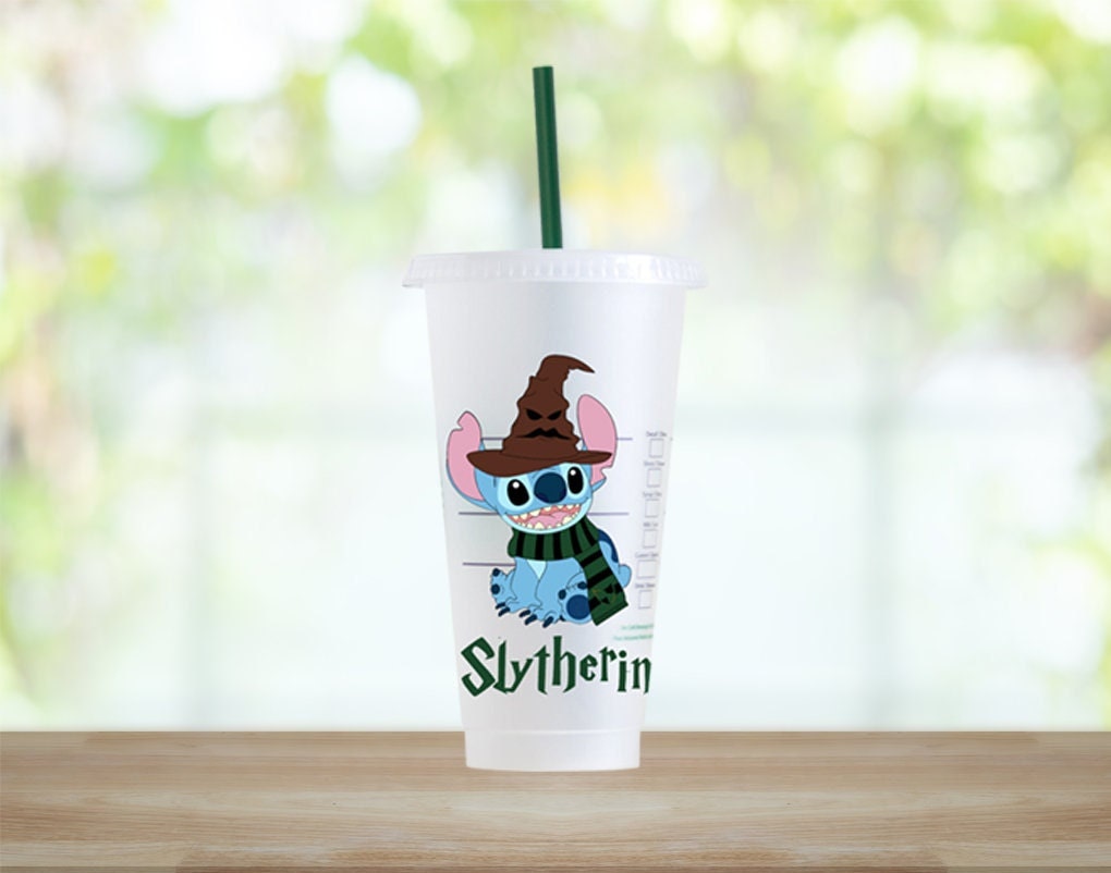 Stitch Harry Potter Disney inspired Custom Personalised Starbucks cold cup tumbler. - cold cup by Sarah's Embroidery