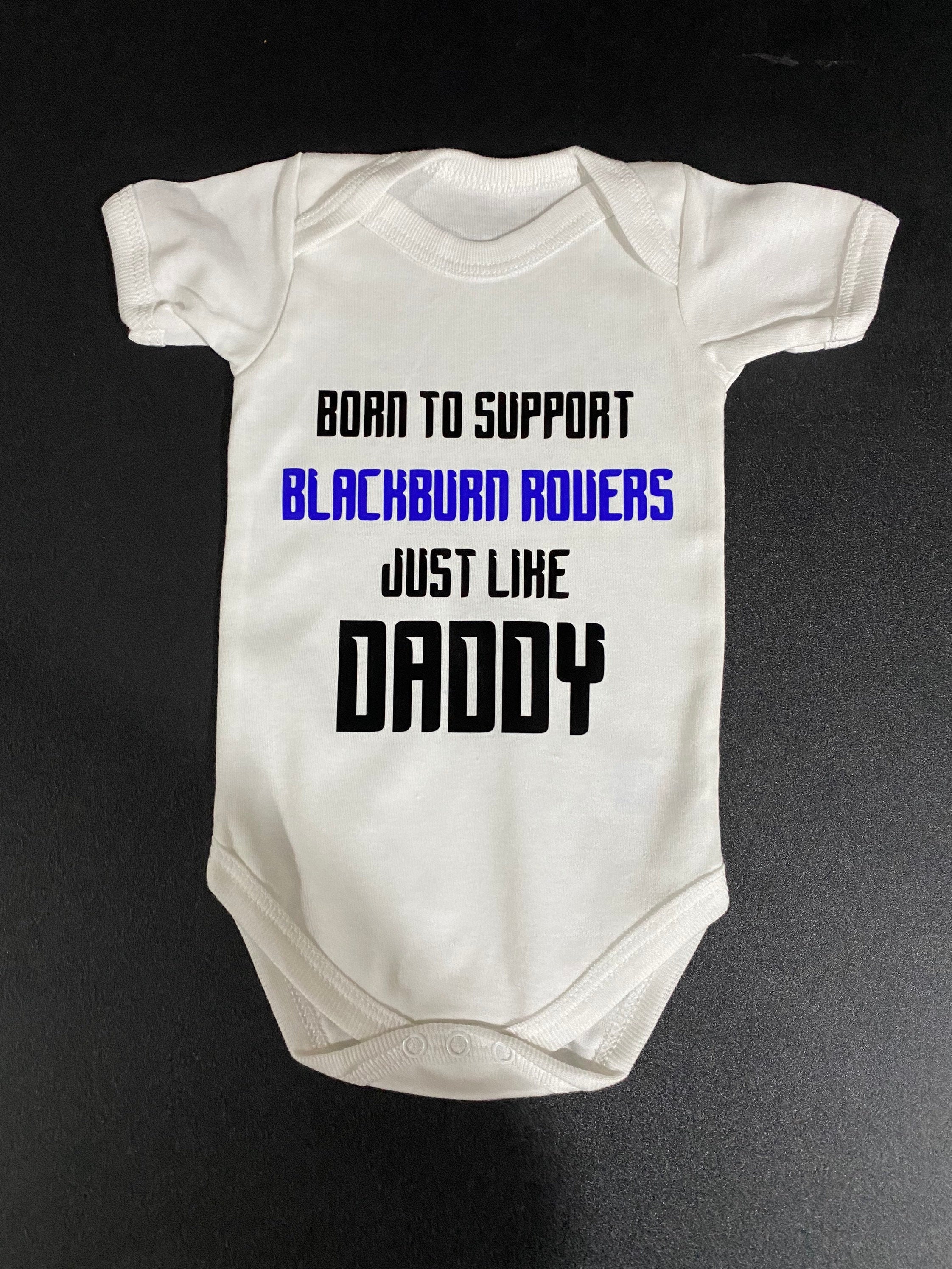 Blackburn Rovers Baby Bodysuit - Football Fan Gift, 100% Cotton - baby bodysuit by Sarah's Embroidery