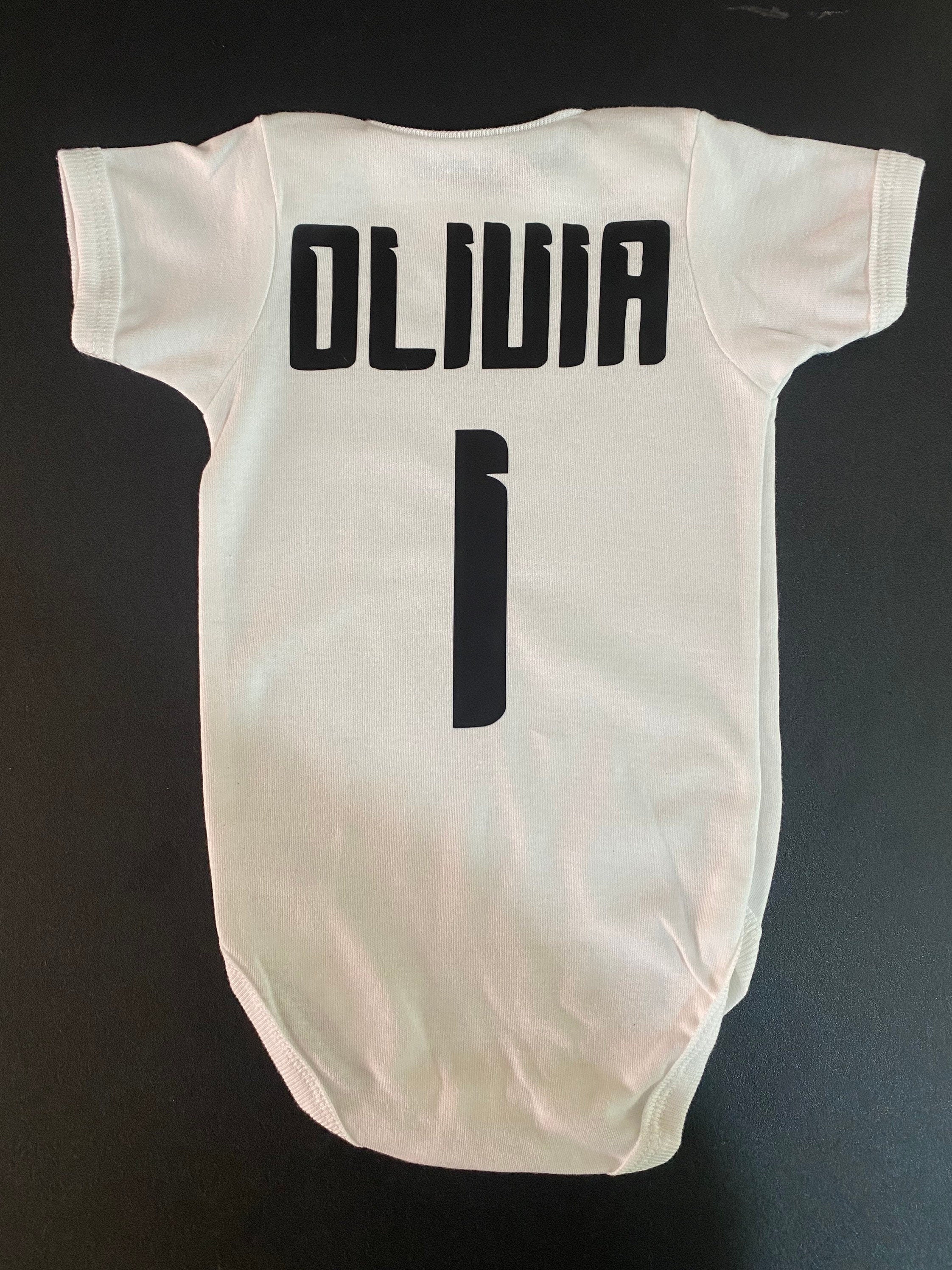 Luton Town Baby Bodysuit - Born to Support, Football Baby Vest - baby bodysuit by Sarah's Embroidery