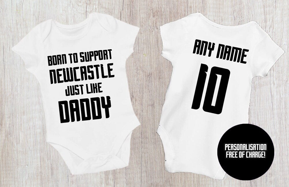Personalised Newcastle Baby Bodysuit - - baby bodysuit by Sarah's Embroidery