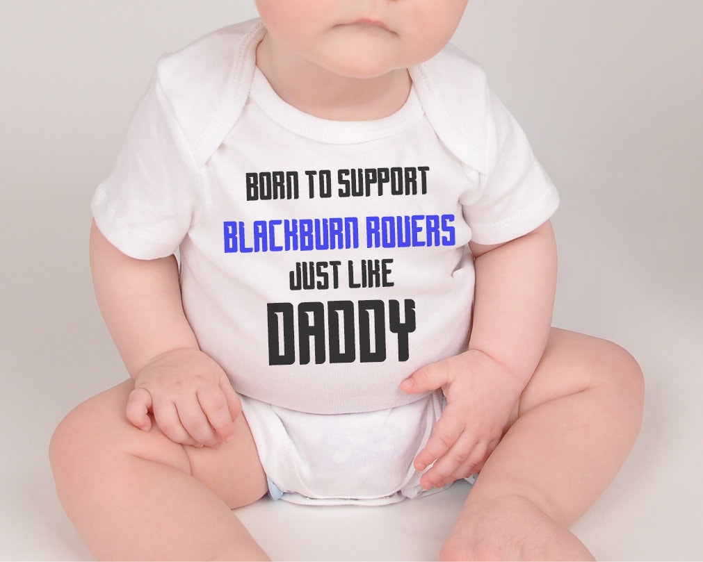 Blackburn Rovers Baby Bodysuit - Football Fan Gift, 100% Cotton - baby bodysuit by Sarah's Embroidery