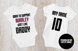 Burnley Football Baby Bodysuit - Born to Support - baby bodysuit by Sarah's Embroidery