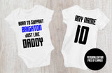 Brighton Football Baby Bodysuit - Born to Support - baby bodysuit by Sarah's Embroidery