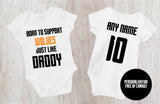 Wolves Football Baby Bodysuit, 100% Cotton, Baby Gift - baby bodysuit by Sarah's Embroidery
