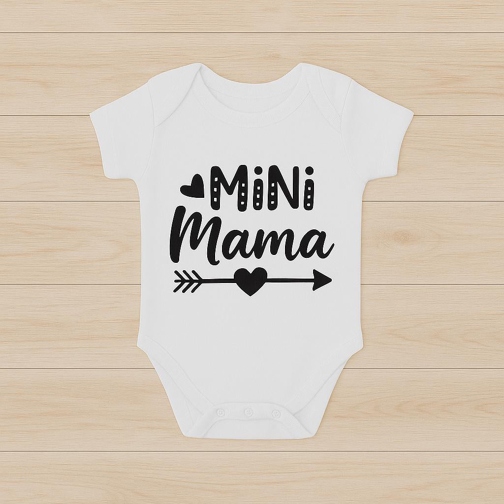 Mini mama baby grow, In all sizes 0,3,6,12 months - baby bodysuit by Sarah's Embroidery