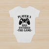 Player 3 Baby Bodysuit - Gamer Cotton Baby Grow - baby bodysuit by Sarah's Embroidery