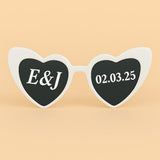 Personalised Wedding Sunglasses: Bride & Groom Favors - Heart or Classic - sunglasses by Sarah's Embroidery