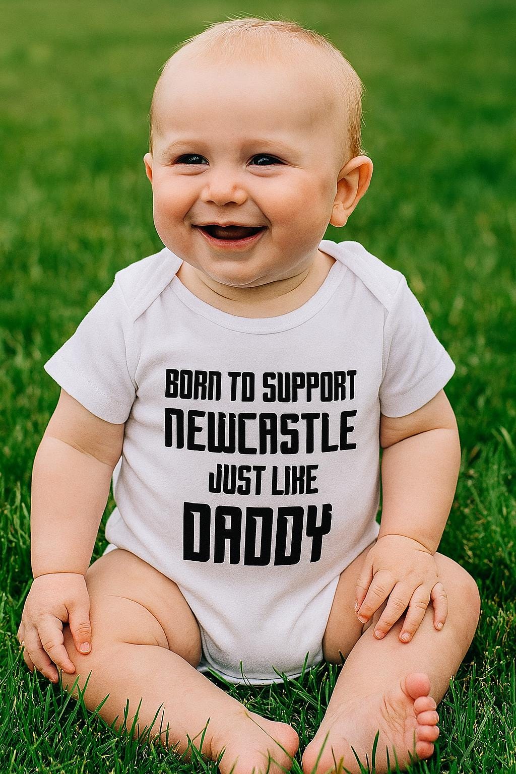 Personalised Newcastle Baby Bodysuit - - baby bodysuit by Sarah's Embroidery