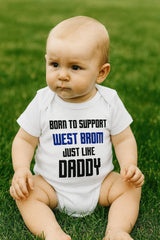 West Brom Baby Bodysuit - Football Fan Gift, 100% Cotton - baby bodysuit by Sarah's Embroidery