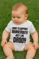 Bournemouth Baby Bodysuit - Football Fan Gift, 100% Cotton - baby bodysuit by Sarah's Embroidery