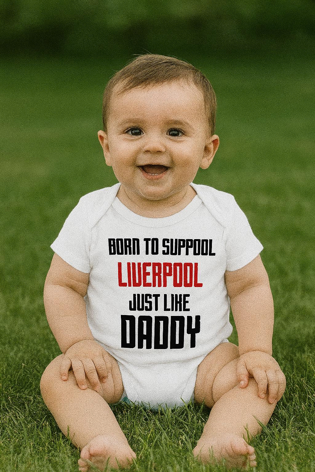 Liverpool Baby Bodysuit - Born to Support - Football Baby Vest - baby bodysuit by Sarah's Embroidery
