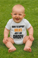 Wolves Football Baby Bodysuit, 100% Cotton, Baby Gift - baby bodysuit by Sarah's Embroidery