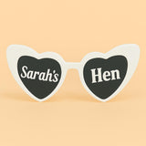 Personalised Heart Sunglasses: Pink Hen Party Favors - t-shirt by Sarah's Embroidery