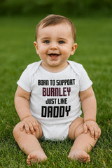 Burnley Football Baby Bodysuit - Born to Support - baby bodysuit by Sarah's Embroidery