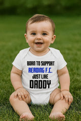 Reading Football Baby Bodysuit - Born to Support - baby bodysuit by Sarah's Embroidery