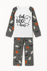Matching Kids Halloween Pajamas – “Fab-BOO-lous” Ghost Design – Toddler & Baby Spooky Sleepwear - kids pyjamas by Sarah's Embroidery