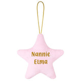 Personalised Star Christmas Tree Decorations Custom Name Ornaments Family Christmas plush Baubles - christmas stocking by Sarah's Embroidery