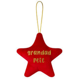 Personalised Star Christmas Tree Decorations Custom Name Ornaments Family Christmas plush Baubles - christmas stocking by Sarah's Embroidery