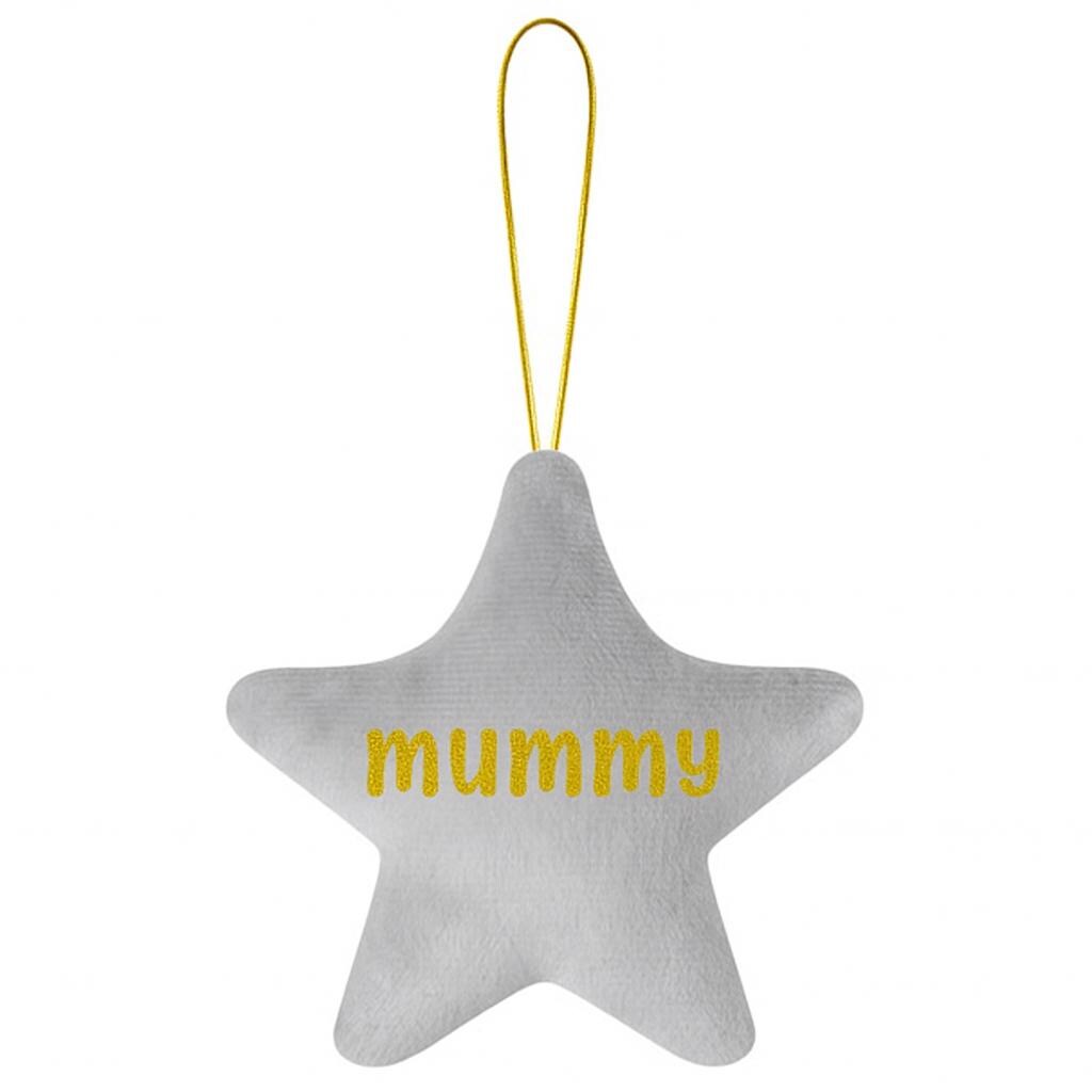 Personalised Star Christmas Tree Decorations Custom Name Ornaments Family Christmas plush Baubles - christmas stocking by Sarah's Embroidery