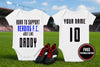 Reading Football Baby Bodysuit - Born to Support - baby bodysuit by Sarah's Embroidery