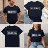 Bag of Piss Graphic T-Shirt: Funny Slogan Tee, Novelty Gift - t-shirt by Sarah's Embroidery