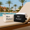 Personalised Mr & Mrs Canvas Travel Bag Set: Honeymoon Gift - bag by Sarah's Embroidery