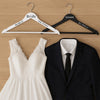 Personalised Bride Groom Wedding Hangers - Custom Wooden Dress & Suit Hangers - bundle by Sarah's Embroidery