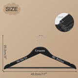 Personalised Bride Groom Wedding Hangers - Custom Wooden Dress & Suit Hangers - bundle by Sarah's Embroidery