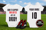 Man United Baby Bodysuit - Football Fan Gift, 100% Cotton - baby bodysuit by Sarah's Embroidery