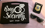 Personalised Ring Security Set - Ring Bearer Proposal Gift - sunglasses by Sarah's Embroidery