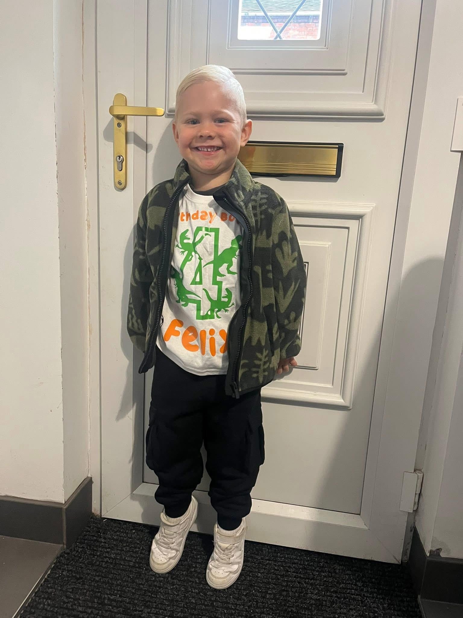 Personalised Dinosaur Birthday Boy T-Shirt: Custom Name & Age - t-shirt by Sarah's Embroidery