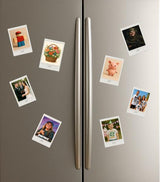 Personalised Polaroid Fridge Magnet Set: Custom Photo Memories (Pack of 8) - wall art print by Sarah's Embroidery