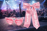 Personalised Concert Bow and Heart Sunglasses Set – Custom Name & Artist – Concert Outfit Accessories - sunglasses by Sarah's Embroidery