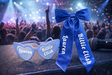 Personalised Concert Bow and Heart Sunglasses Set – Custom Name & Artist – Concert Outfit Accessories - sunglasses by Sarah's Embroidery