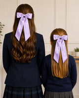 Personalised Satin Leavers Hair Bow 2026 - Custom Name Graduation Accessory - wall art print by Sarah's Embroidery