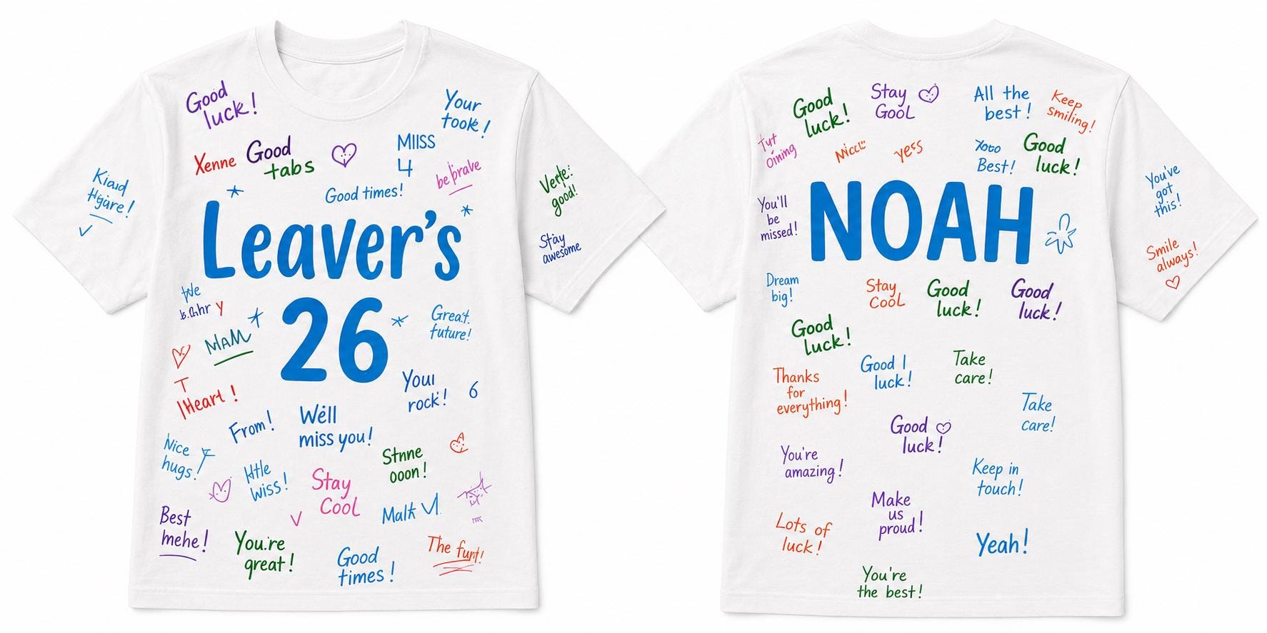 Personalised Leaver's 26 T-Shirt & Sunglasses Bundle (Class of 2026) - t-shirt by Sarah's Embroidery