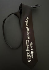 Personalised Leavers Tie - Custom School Prom Keepsake (Class of 26) - cold cup by Sarah's Embroidery
