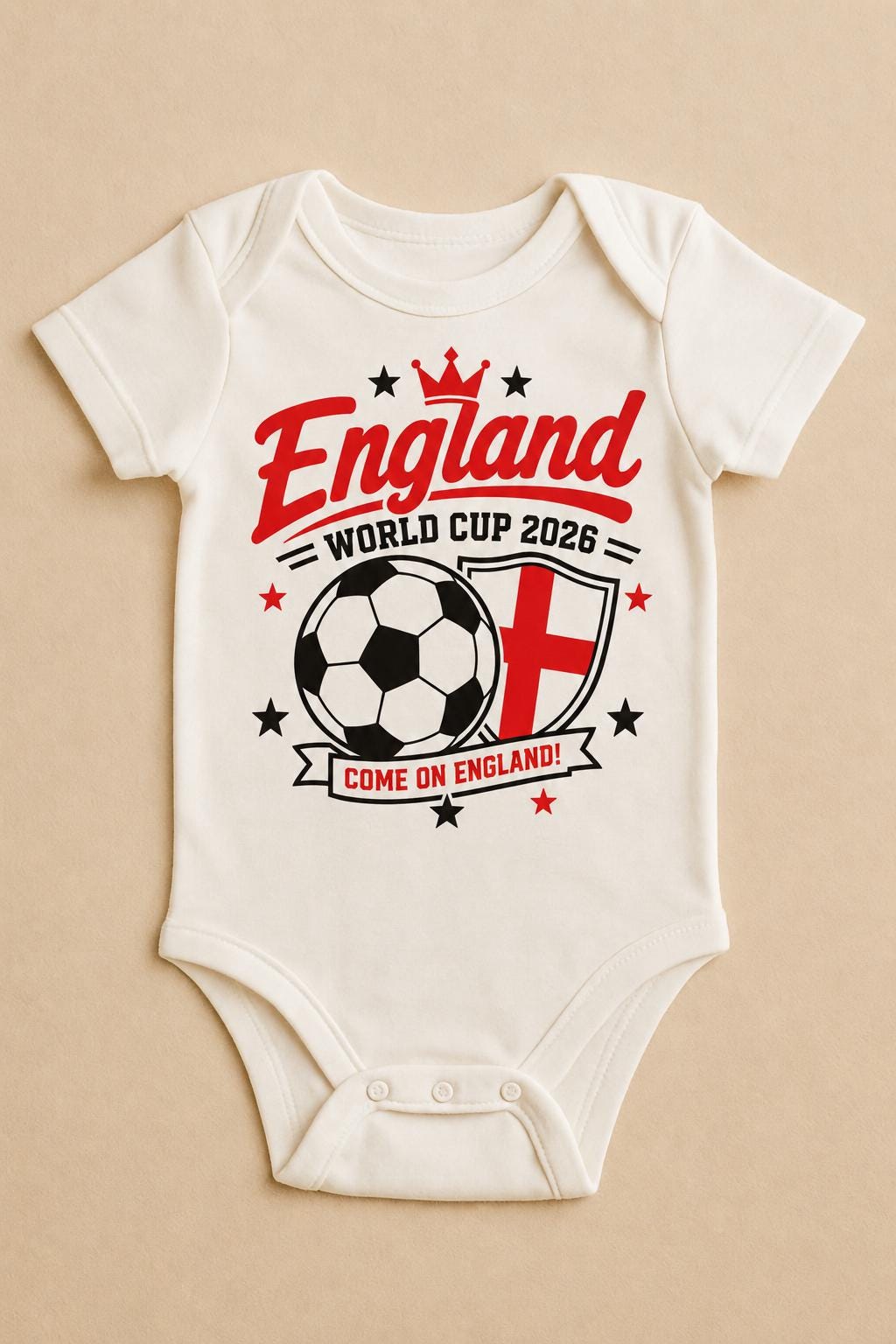 England Family Football Shirts, World Cup 2026 Fan Apparel, Baby Vest, Kids T-Shirt - baby bodysuit by Sarah's Embroidery