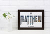 Personalised Transformers Name Print: Optimus Prime Wall Art - wall art print by Sarah's Embroidery