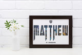 Personalised Transformers Name Print: Optimus Prime Wall Art - wall art print by Sarah's Embroidery