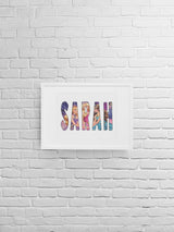 Personalised Barbie Name Poster: Themed Bedroom Wall Art - wall art print by Sarah's Embroidery