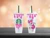 Piglet Winnie The Pooh Starbucks Cold Cup 24oz - cold cup by Sarah's Embroidery